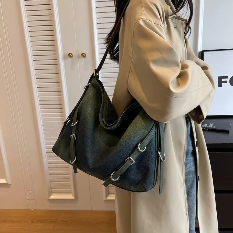 Women's Korean Style Large Capacity Retro Gradient Bags