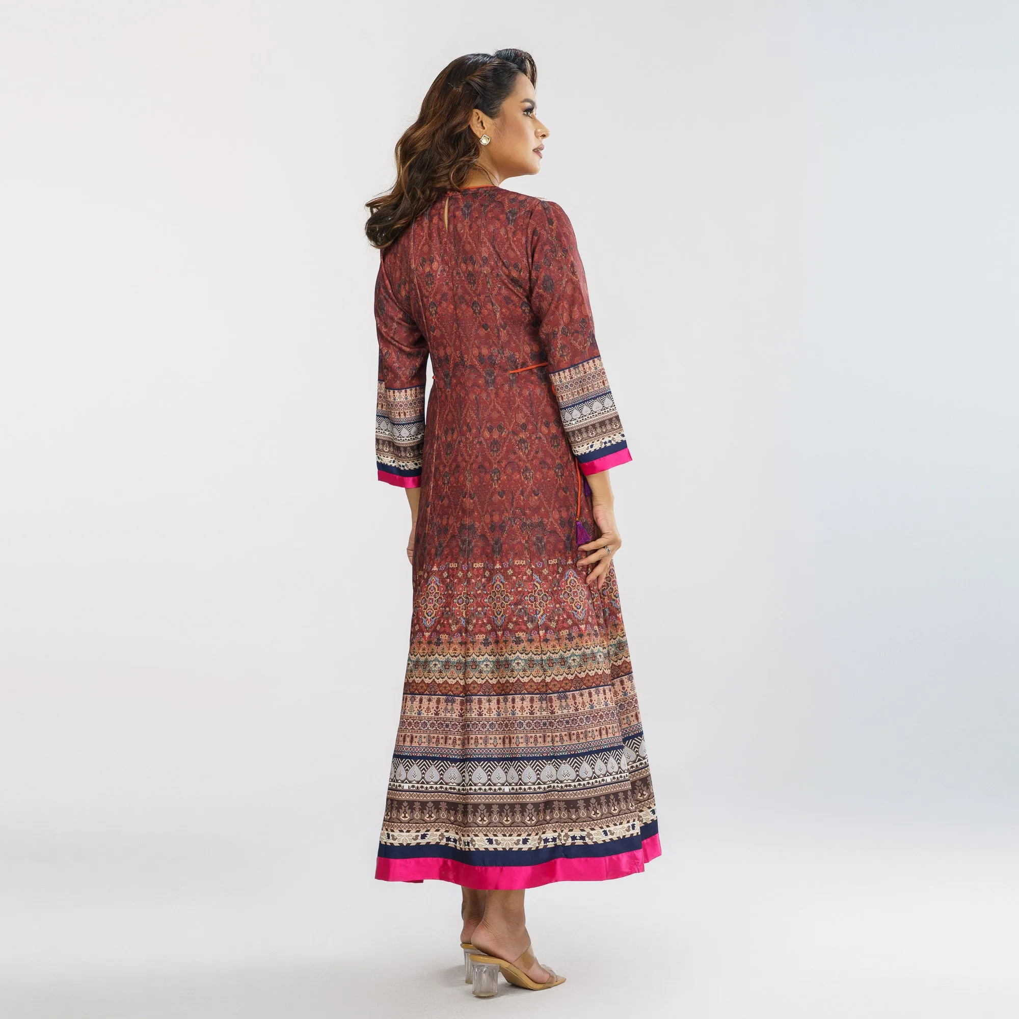 Womens Multi-Color Ethnic Gown