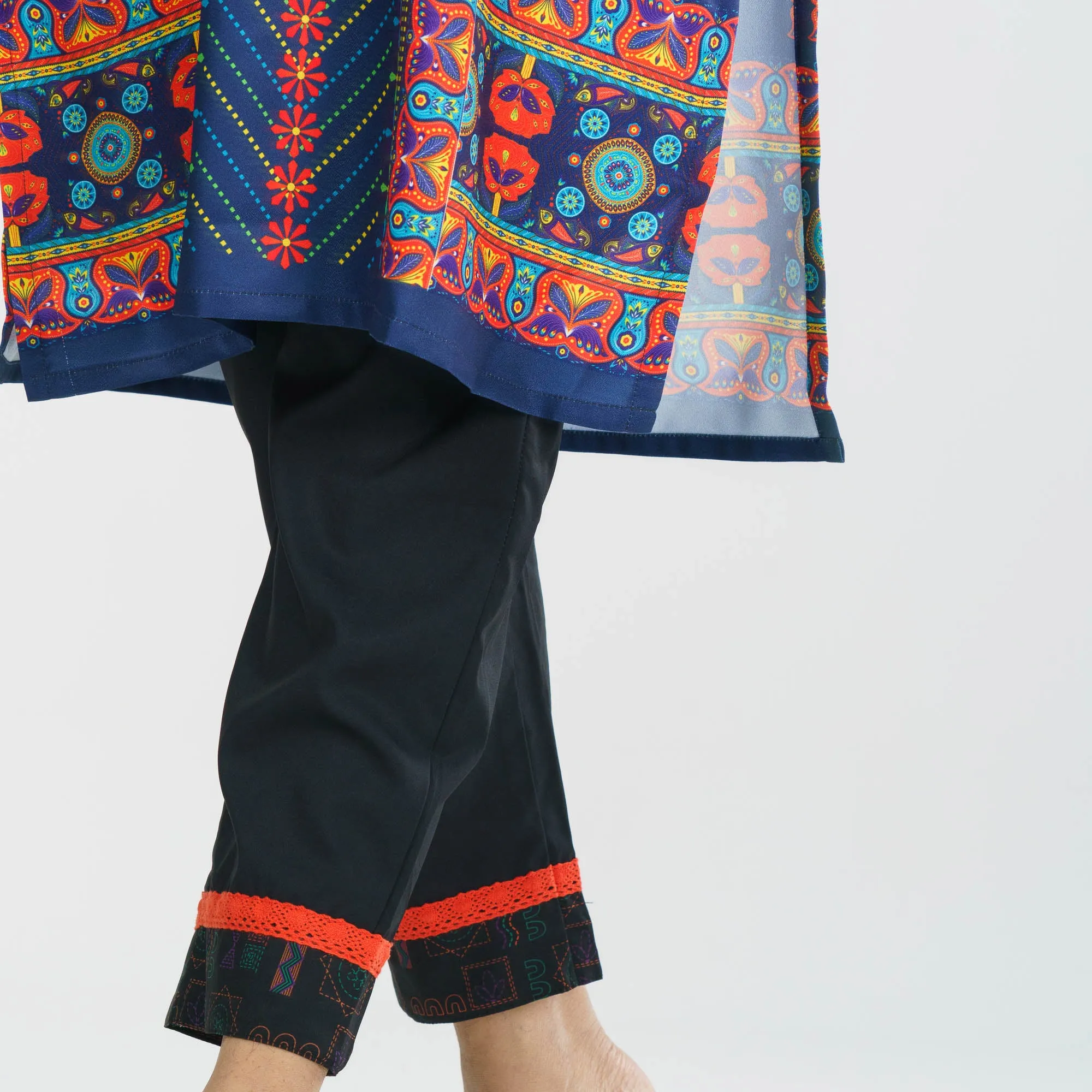 Womens Navy Ethnic Kurti