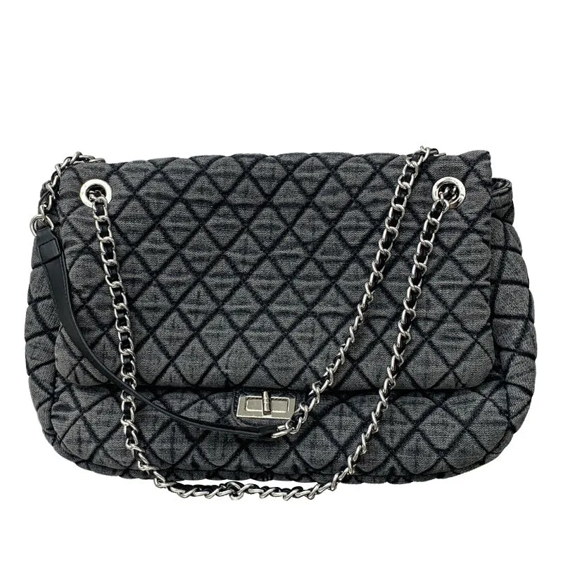 Women's Plaid Washcloth Large Capacity Big Rhombic Crossbody Bags