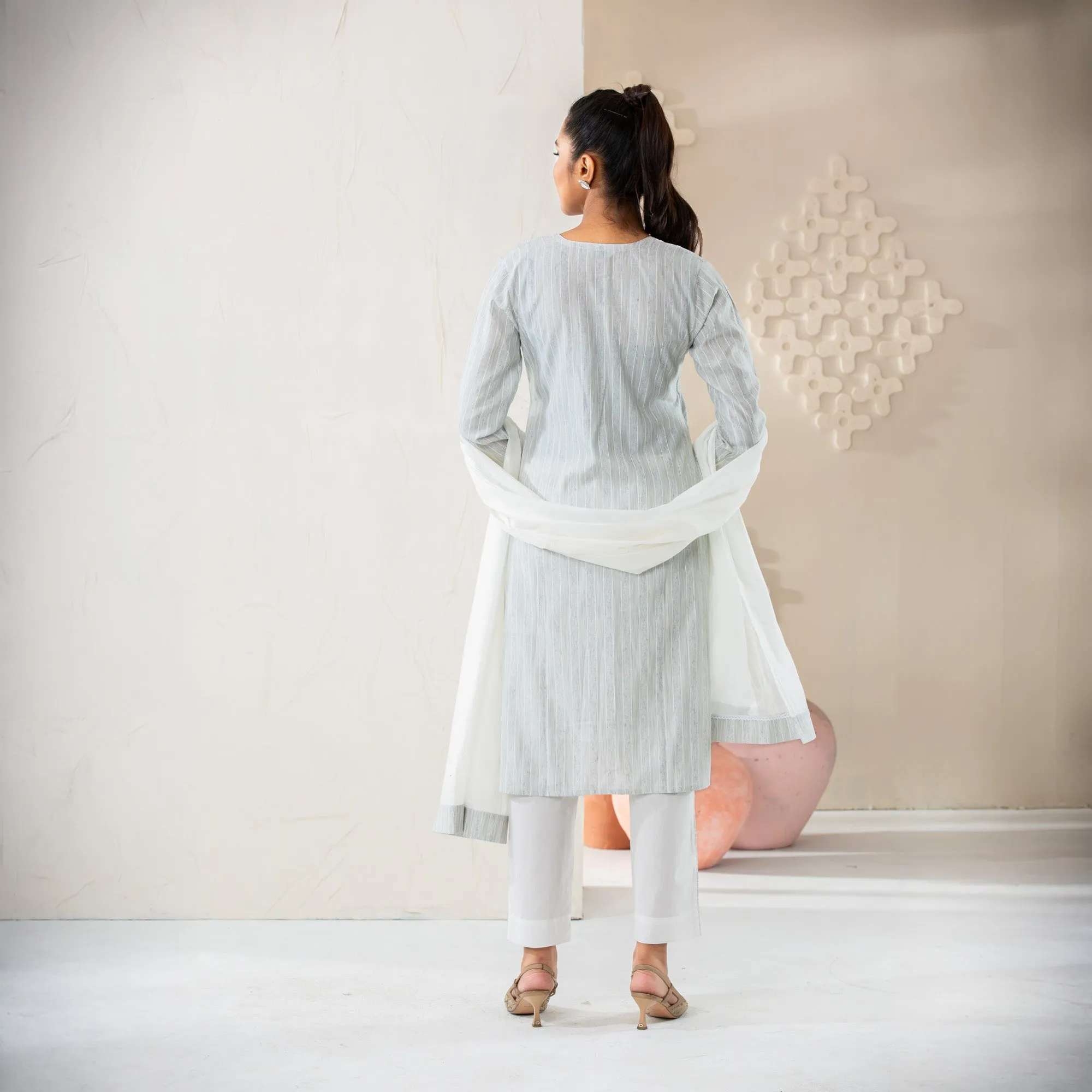 Womens Sage-Green Elegance Set
