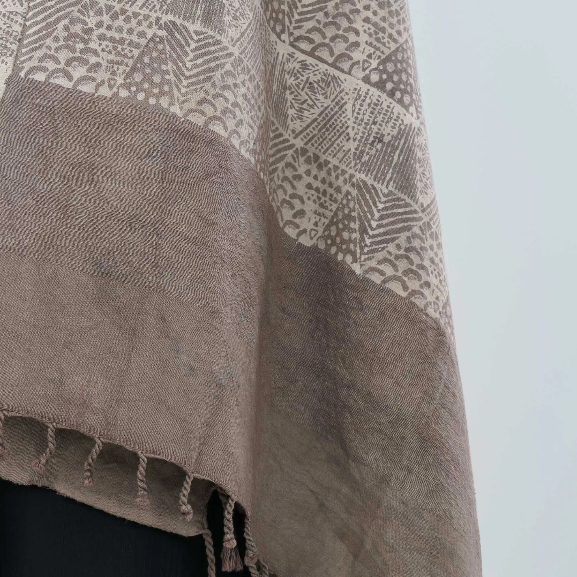 Womens Tan Cotton Shawl