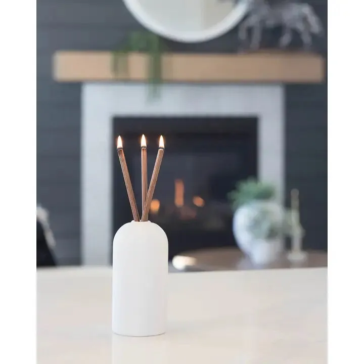 Wylie White Candle Holder