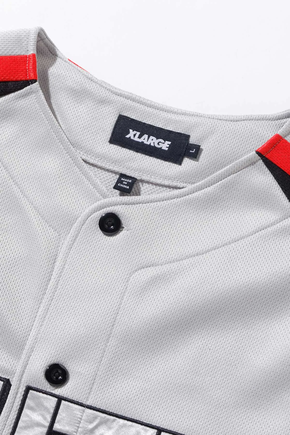 XLARGE × MQ BASEBALL SHIRT - GREY