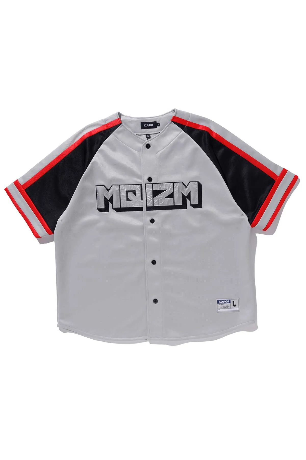 XLARGE × MQ BASEBALL SHIRT - GREY