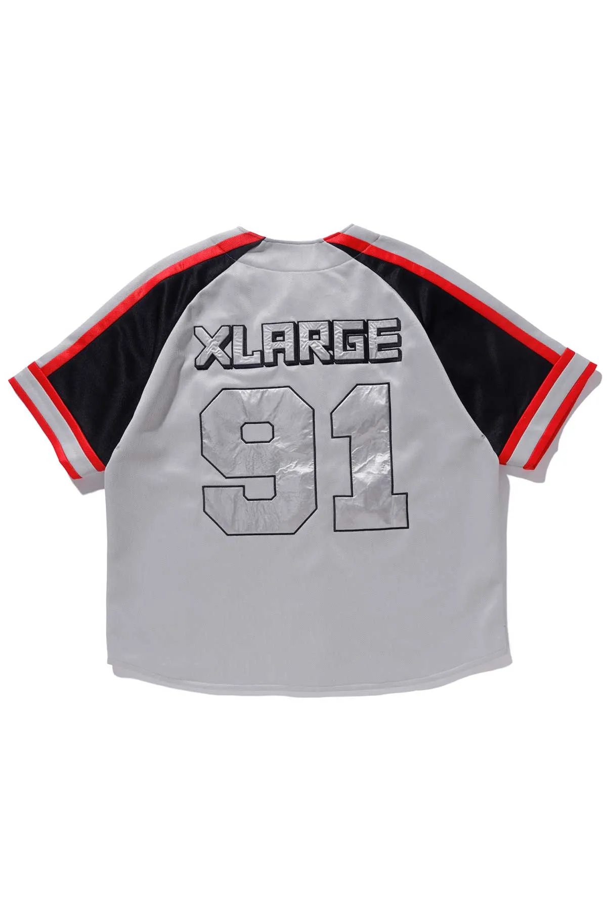 XLARGE × MQ BASEBALL SHIRT - GREY