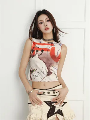 Y2K Graffiti Tank Top