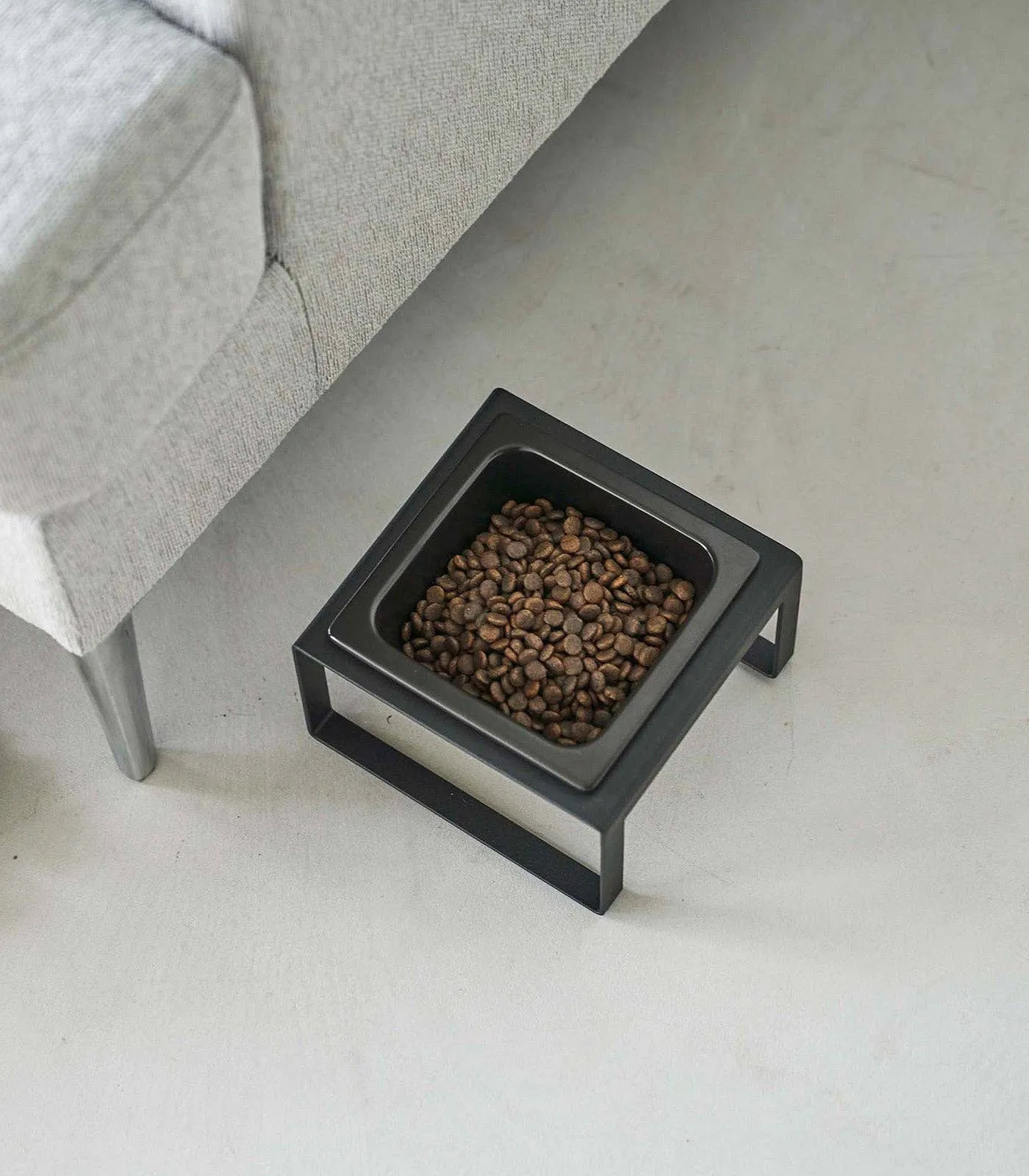 Yamazaki Home - Single Pet Food Bowl- Steel   Ceramic/ Tall
