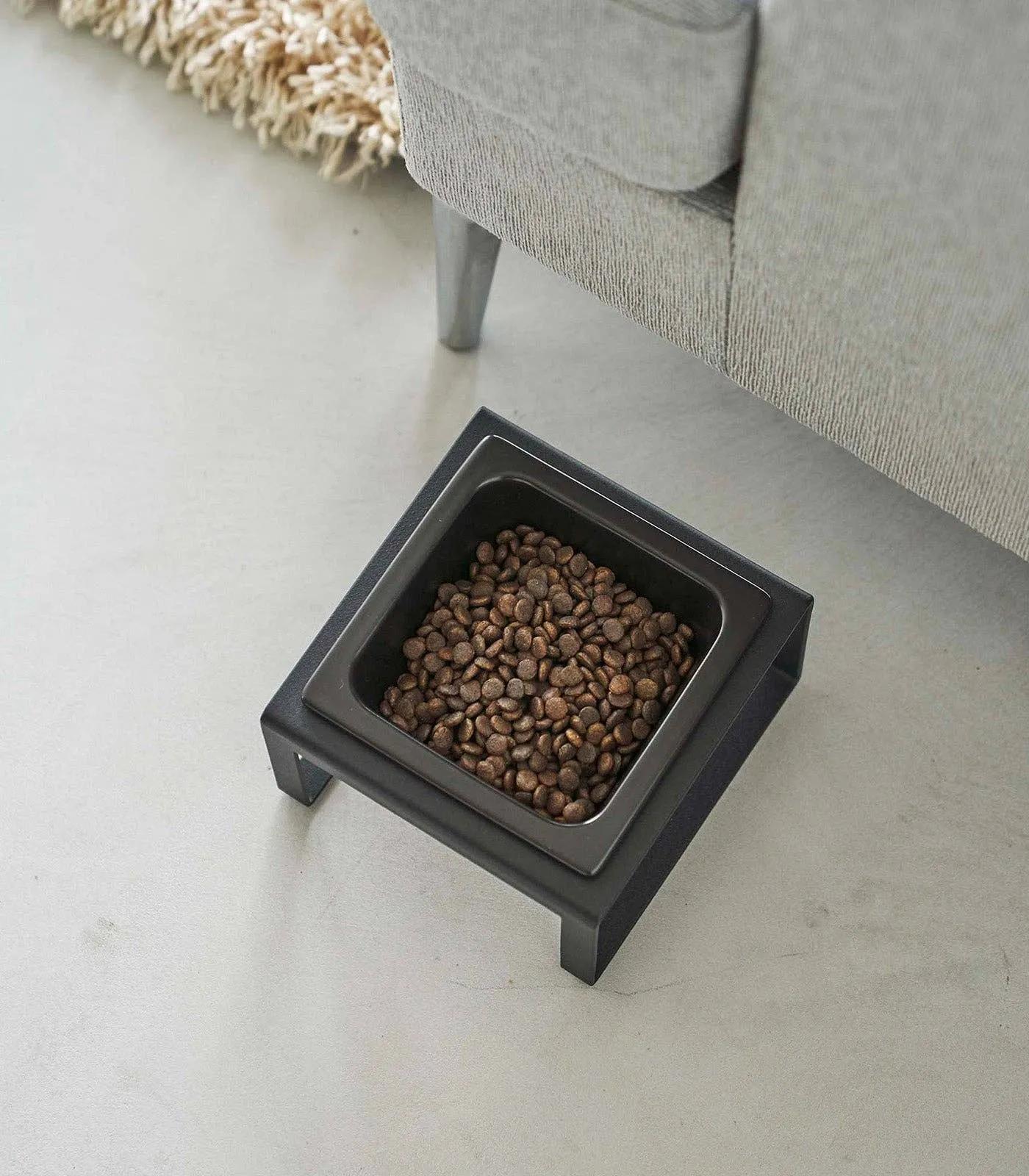 Yamazaki Home - Single Pet Food Bowl- Steel   Ceramic/ Tall