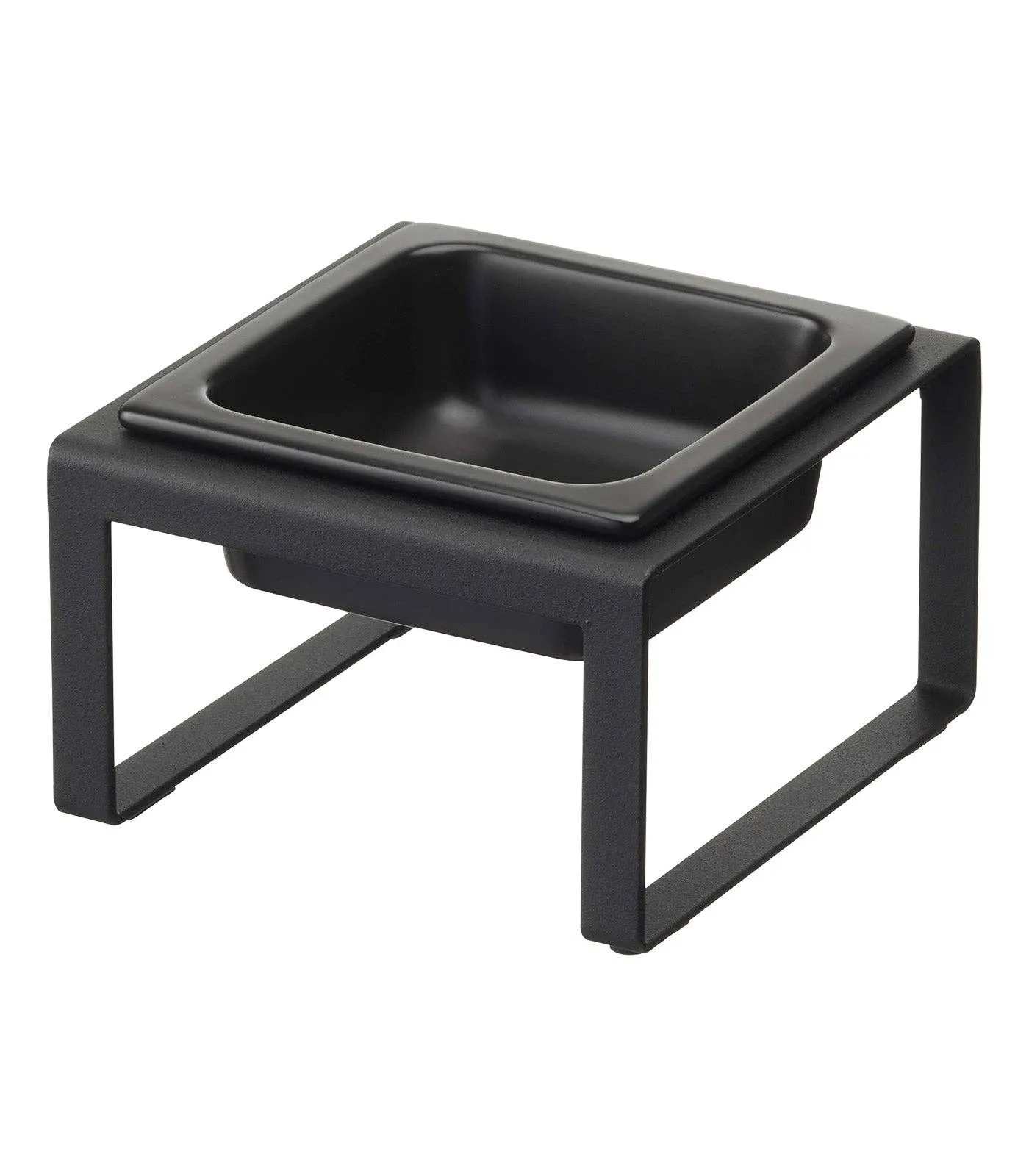 Yamazaki Home - Single Pet Food Bowl- Steel   Ceramic/ Tall