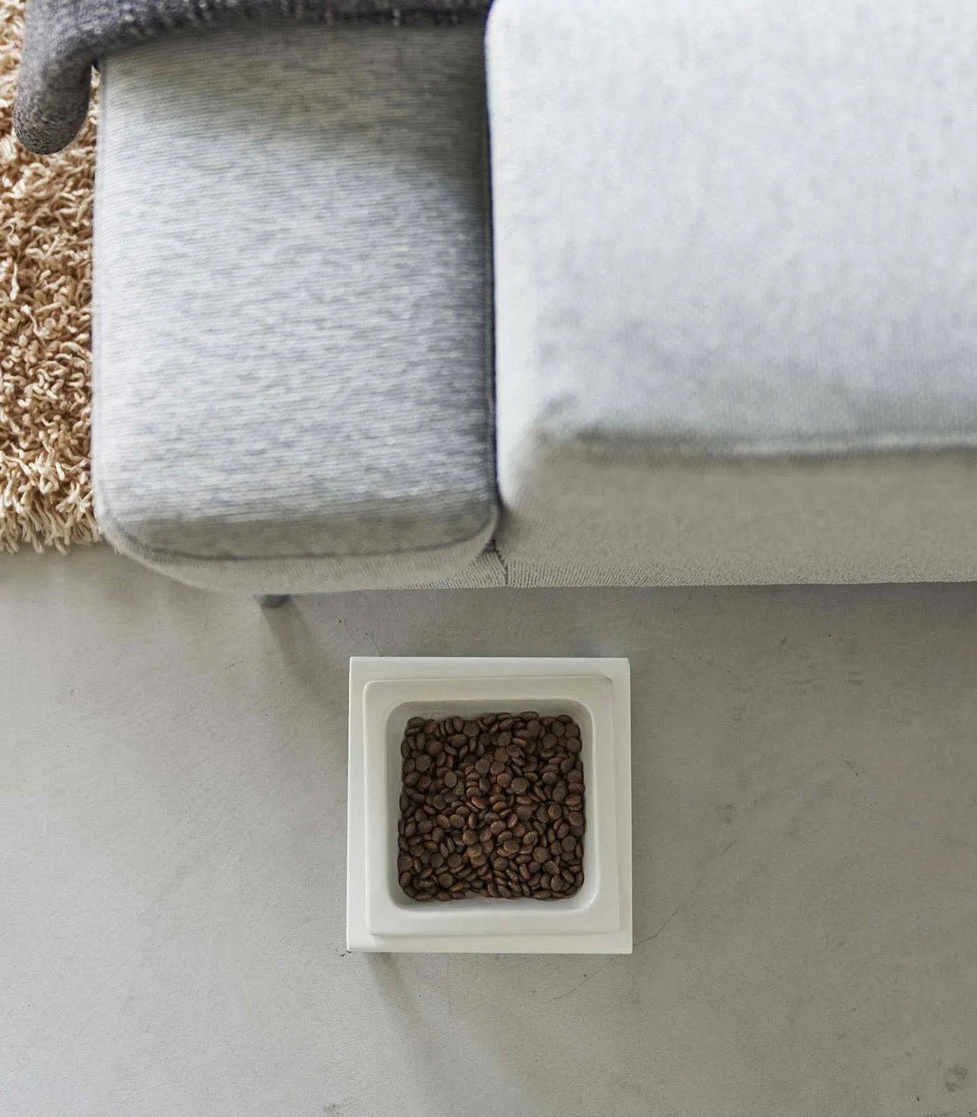 Yamazaki Home - Single Pet Food Bowl- Steel   Ceramic/ Tall
