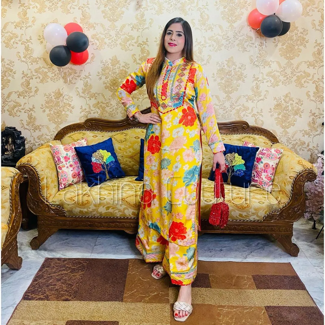 Yellow Floral Suit