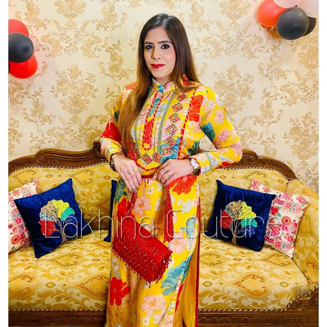 Yellow Floral Suit