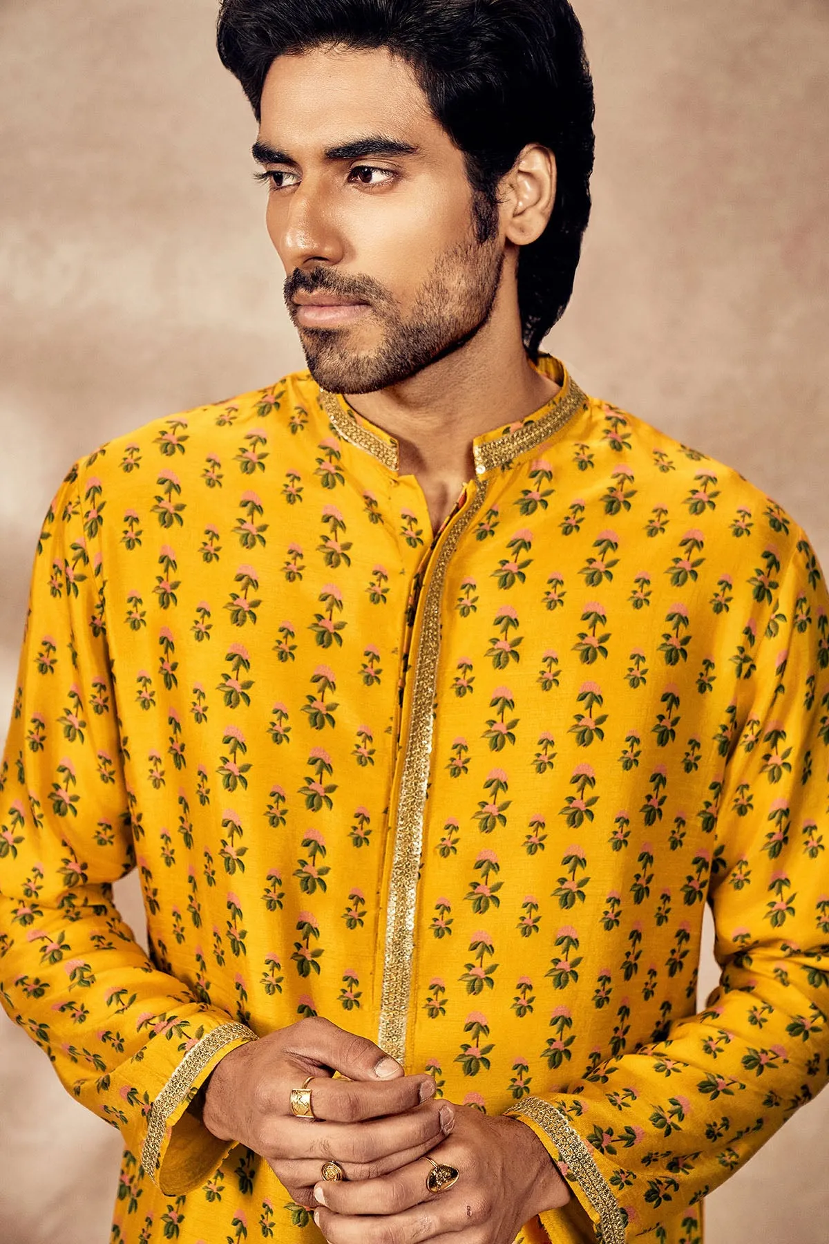 Yellow pixie dust kurta and pants