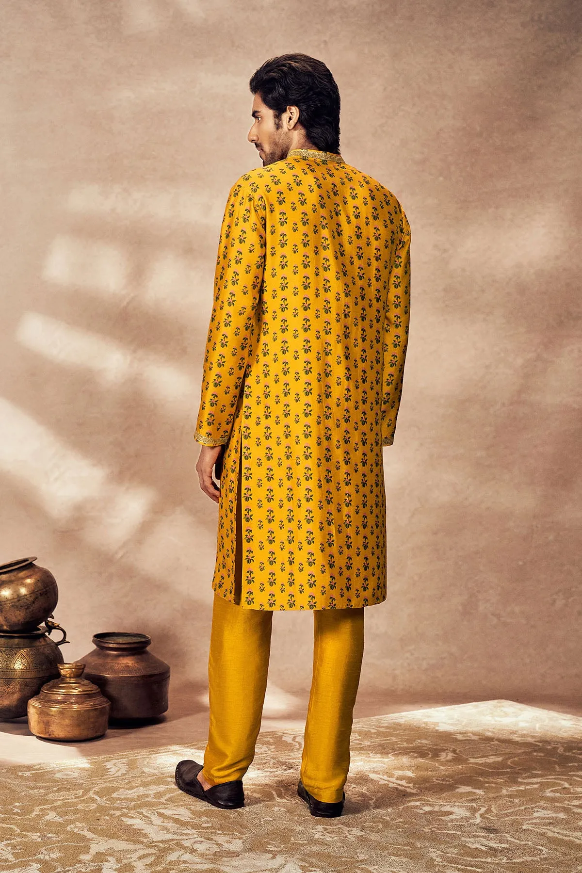 Yellow pixie dust kurta and pants