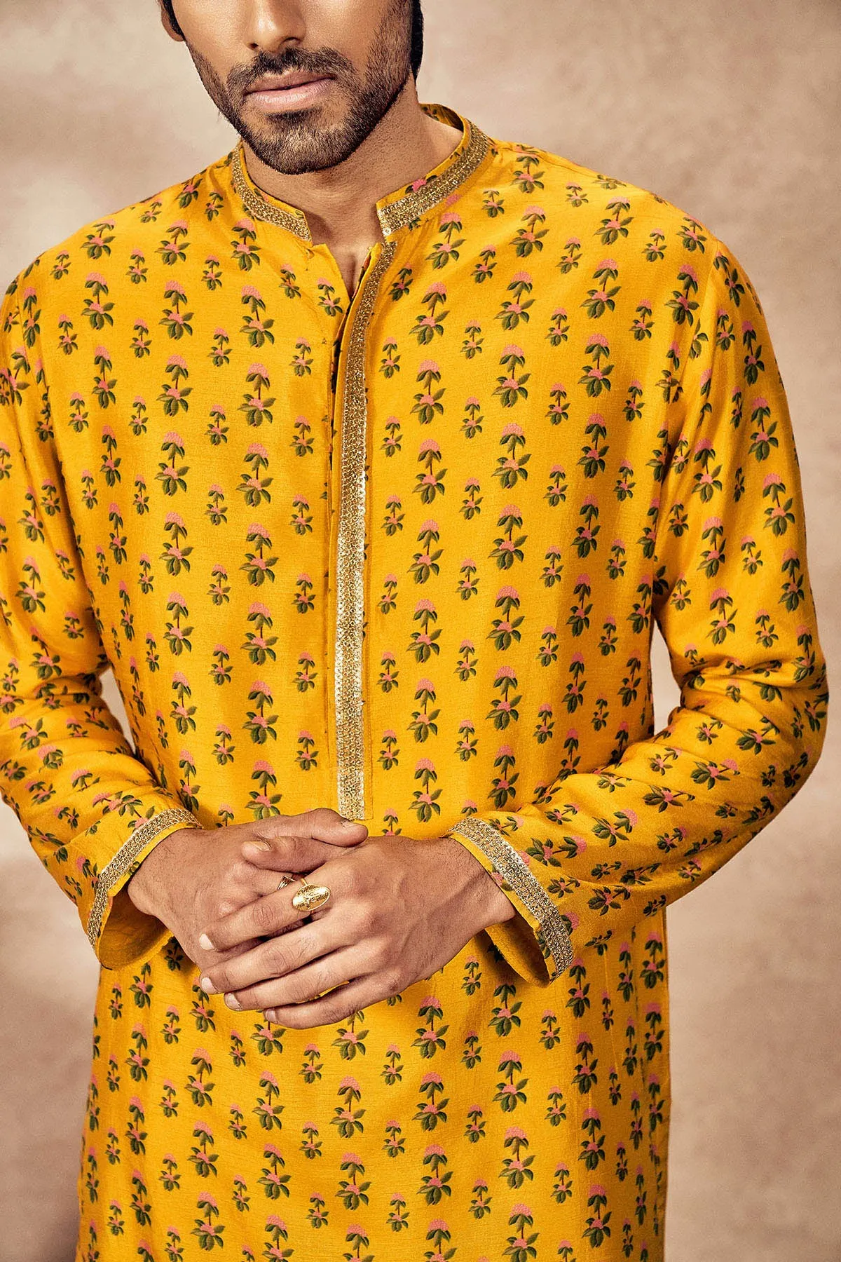 Yellow pixie dust kurta and pants