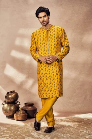 Yellow pixie dust kurta and pants