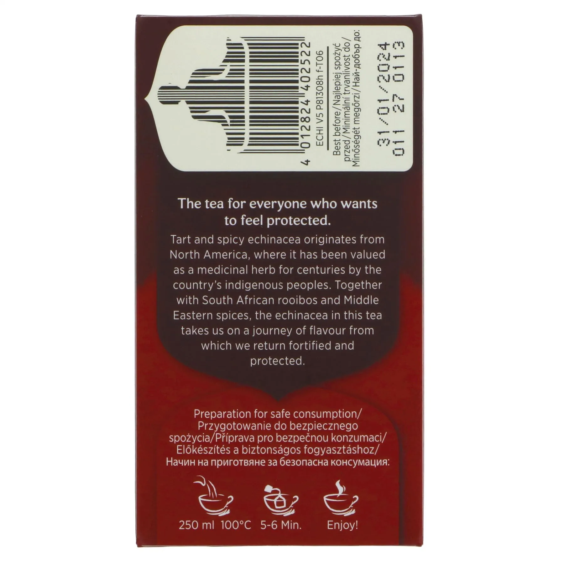 Yogi Tea | Echinacea - Echinacea, Rooibos, Caradmom | 17 bags